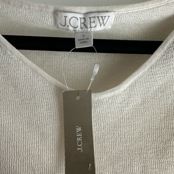 J. Crew Ivory Silk-Cashmere blend T-shirt size Small - Picture 5 of 6